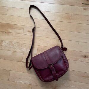 Roots leather purse
